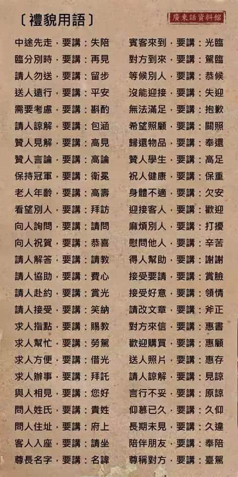 最令人無法拒絕嘅8個(gè)粵語禮貌用詞，做個(gè)知書識禮廣州人！